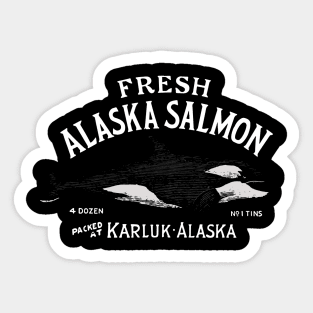 Vintage Alaskan Salmon Sticker